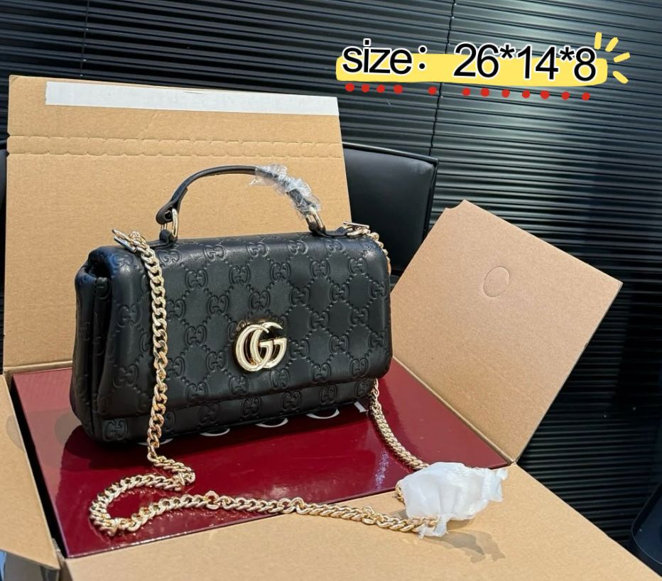 حقيبة غوتشي توب هاندل ماتيلاسيه -  (Gucci GG Embossed)_thumbnail_0