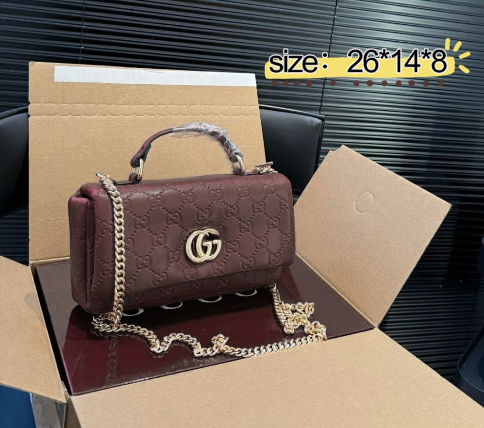 حقيبة غوتشي توب هاندل ماتيلاسيه -  (Gucci GG Embossed)_thumbnail_1